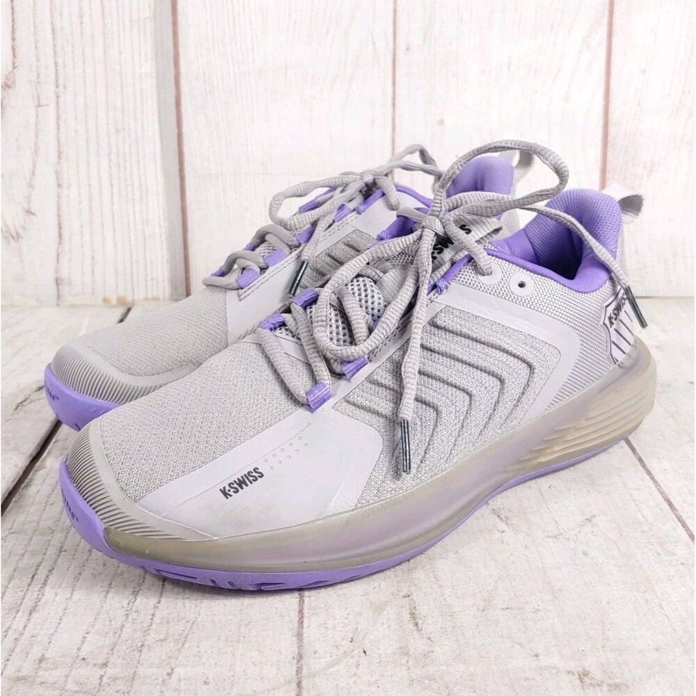 K-Swiss Ultrashot 3 Women Tennis Shoes - SIZE 8.5 - Paisley, Purple, Raindrops